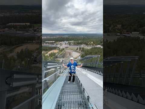 A look inside the ski jumping tower!￼ 🤩 We hope to see you here in Falun 2027! ❄️ #Falun2027